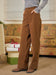 Novah Vintage Two-button Straight Corduroy Trousers - Brown