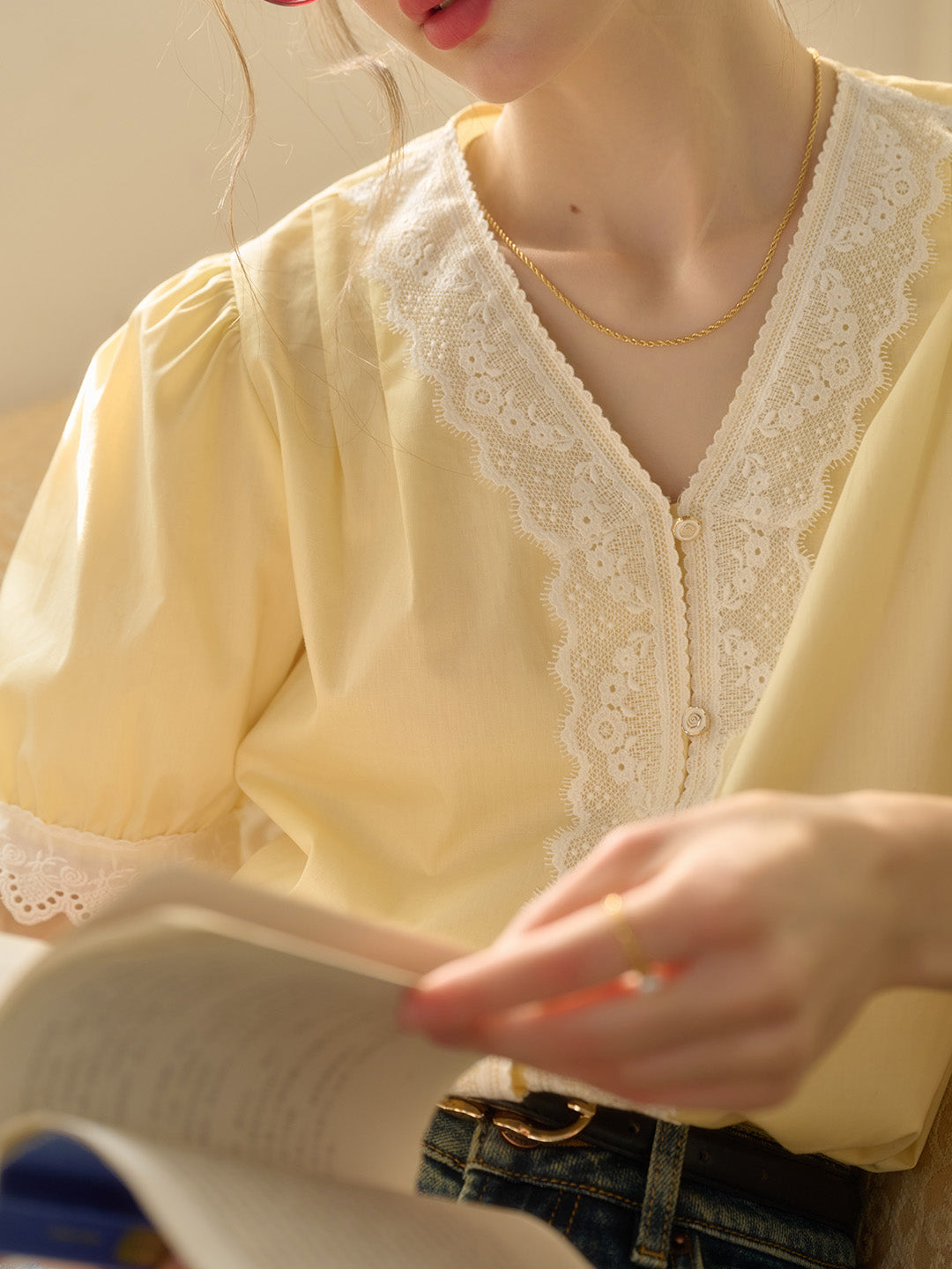 【Final Sale】Margot Peter Pan Collar 100% Cotton Blouse