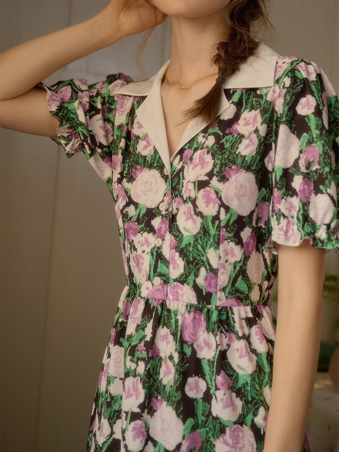【Final Sale】Rebecca V-Neck Floral Dress
