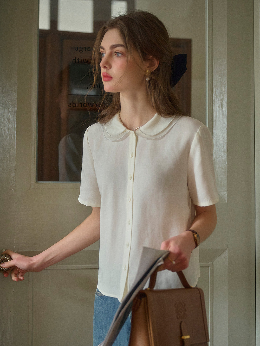 Delia Peter Pan Double Collar Blouse