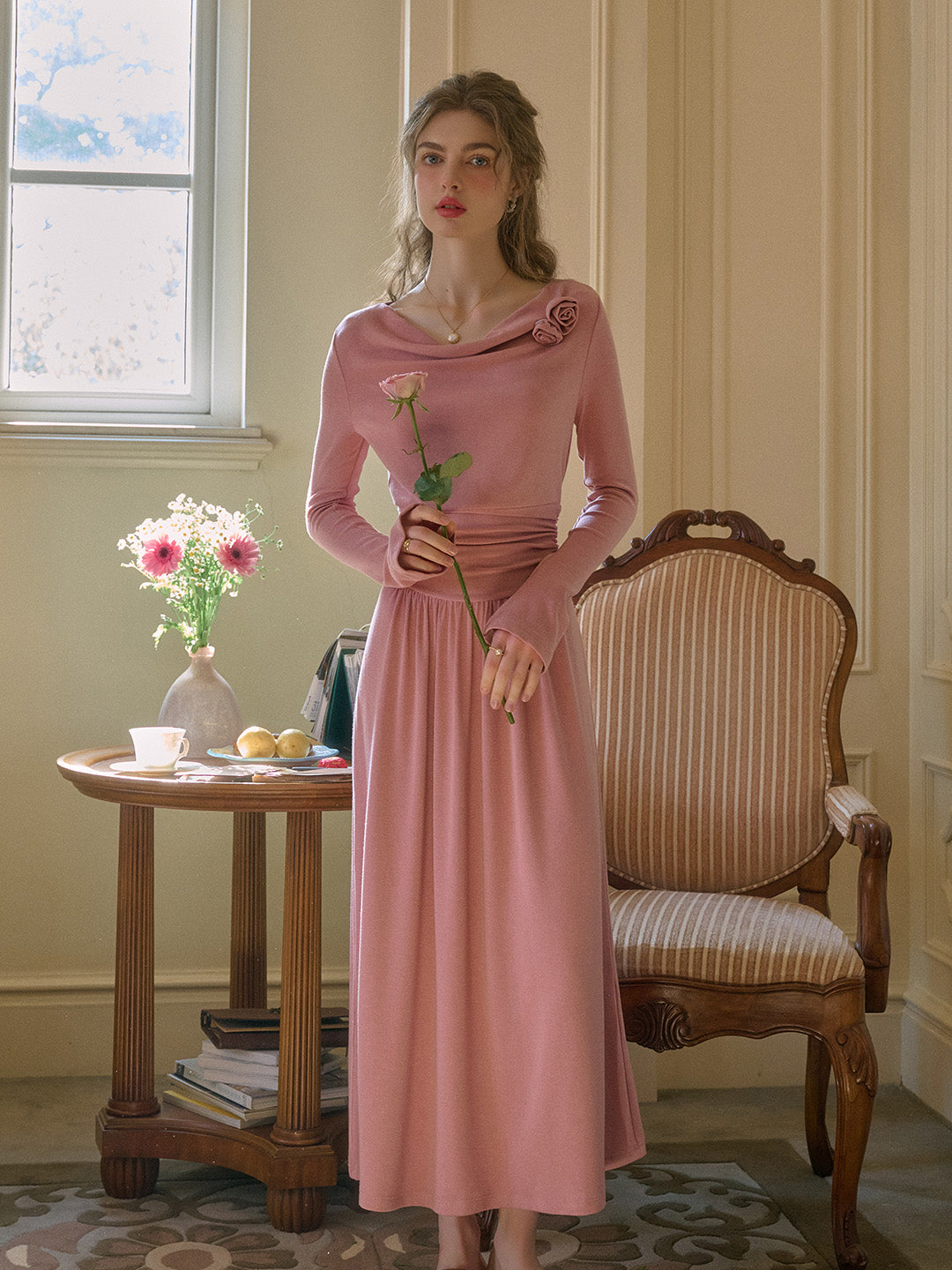 Gianna 3D Rose Dress