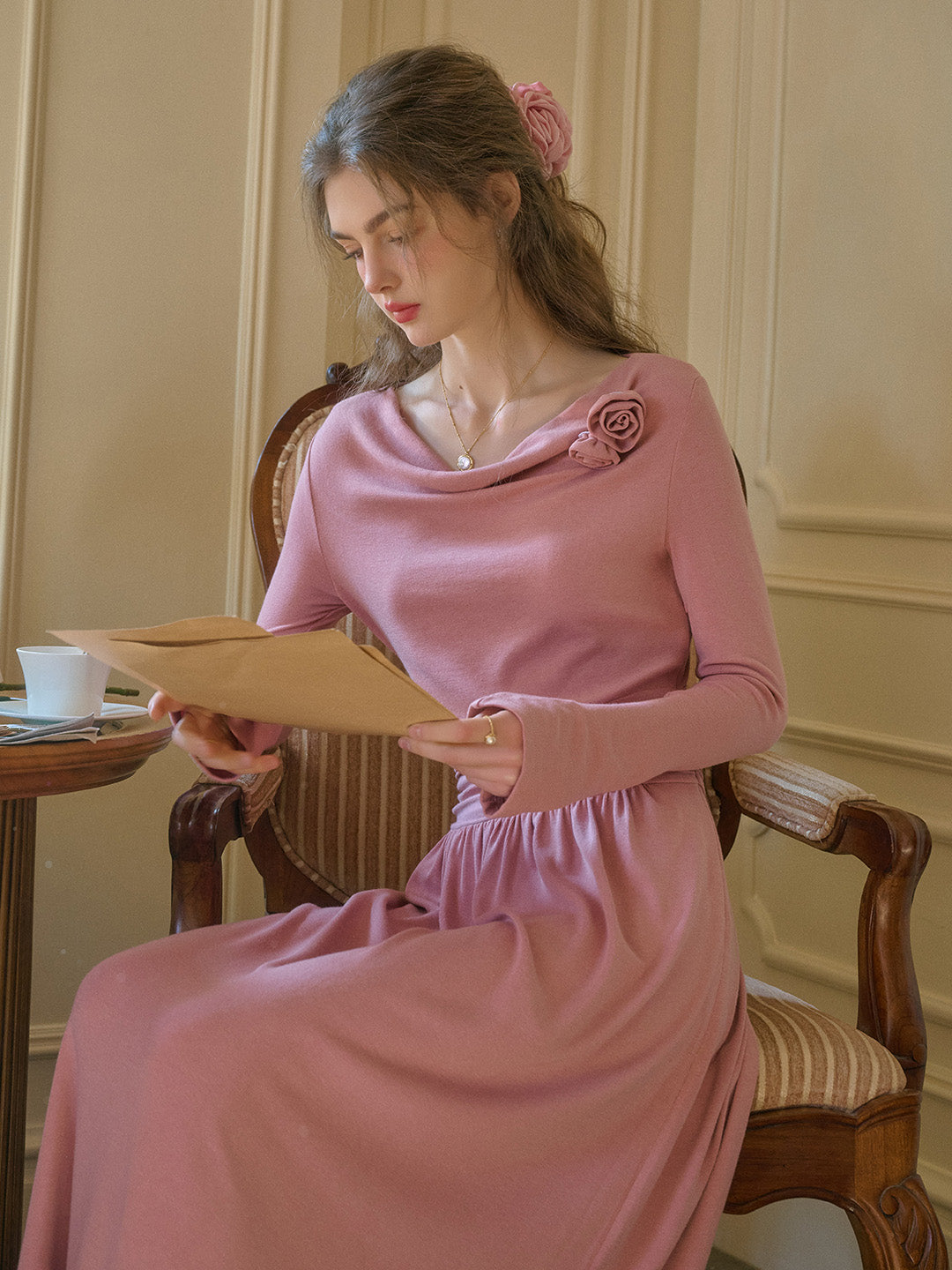 Gianna 3D Rose Dress