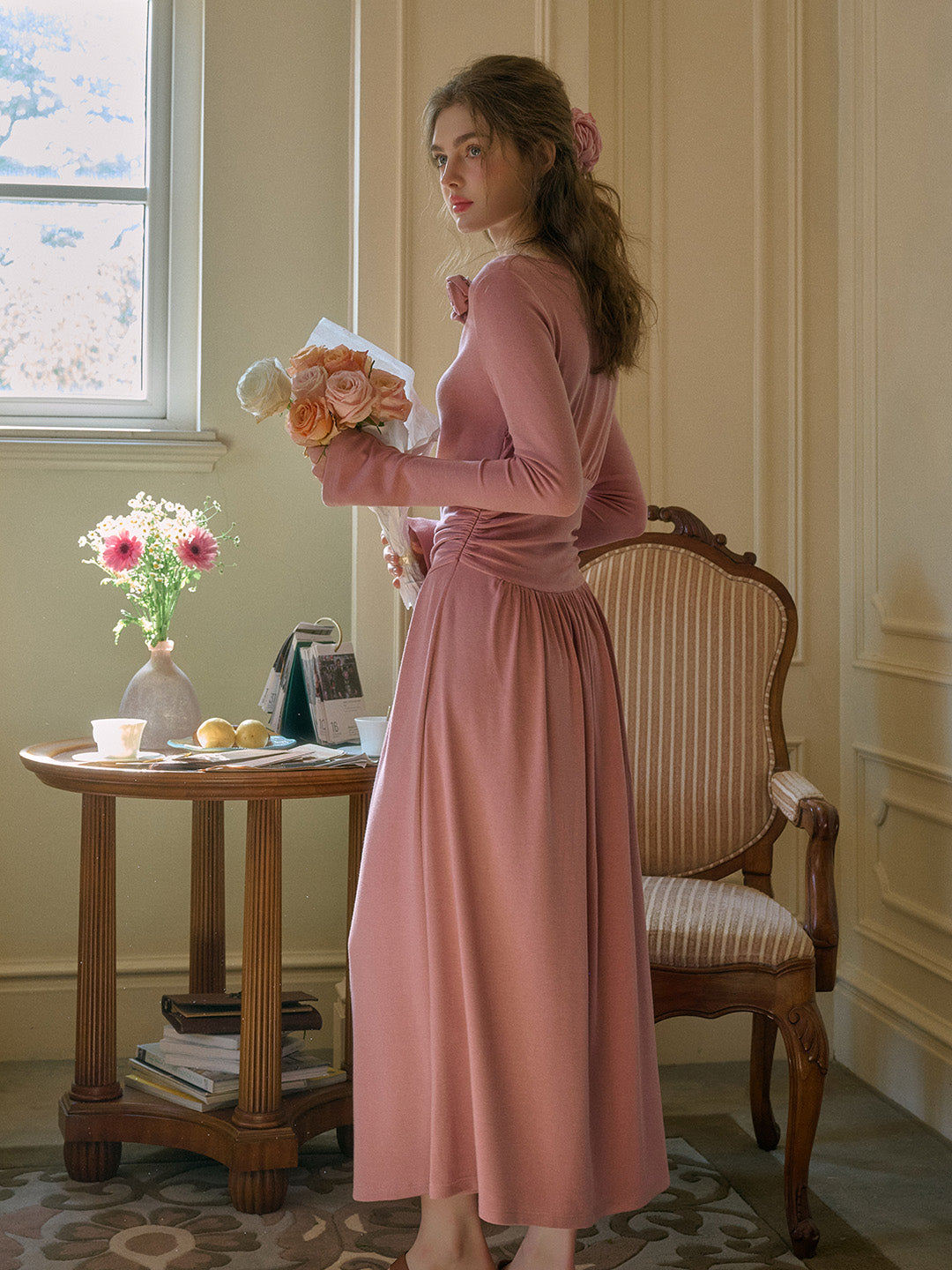Gianna 3D Rose Dress