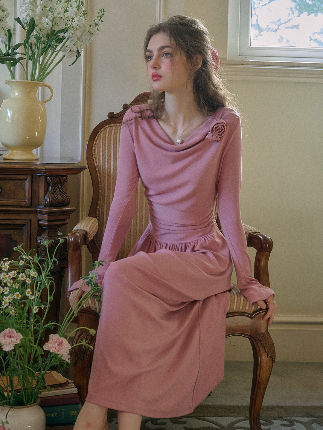 Gianna 3D Rose Dress