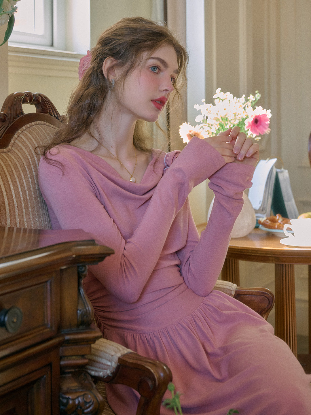 Gianna 3D Rose Dress