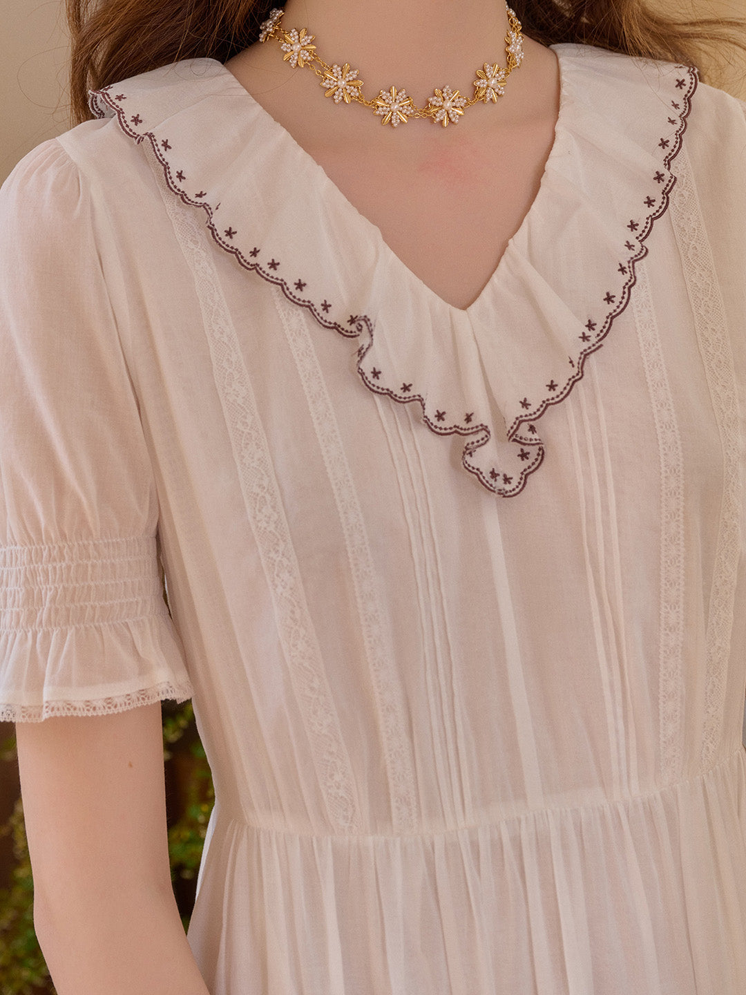 【Final Sale】Rika V-Neck 100% Cotton Dress