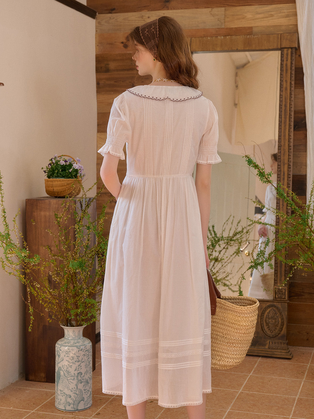 【Final Sale】Rika V-Neck 100% Cotton Dress