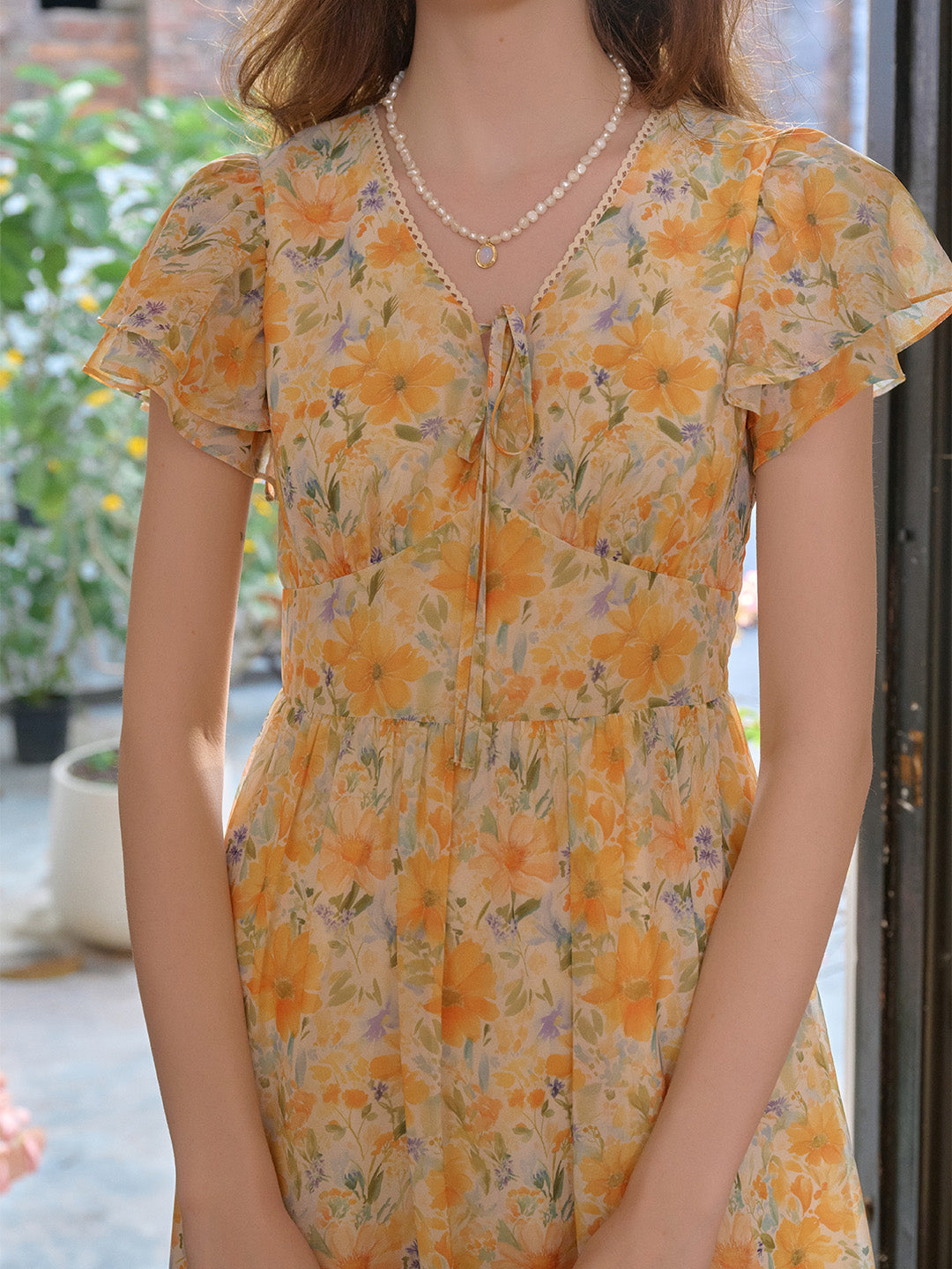 【Final Sale】Naomi V-Neck Floral Printed Dress