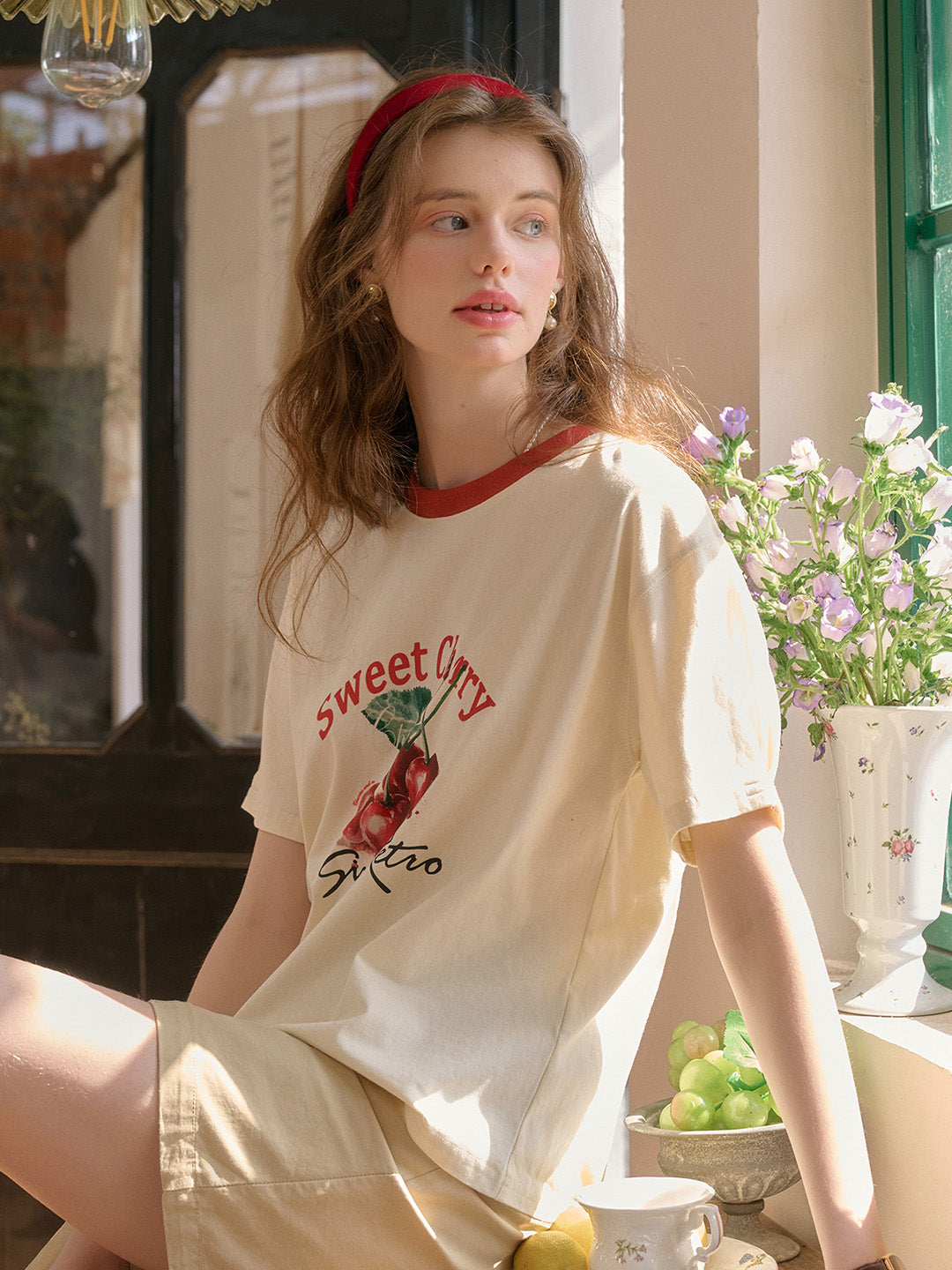 【Final Sale】Lucille Round Neck 100% Cotton T-shirt