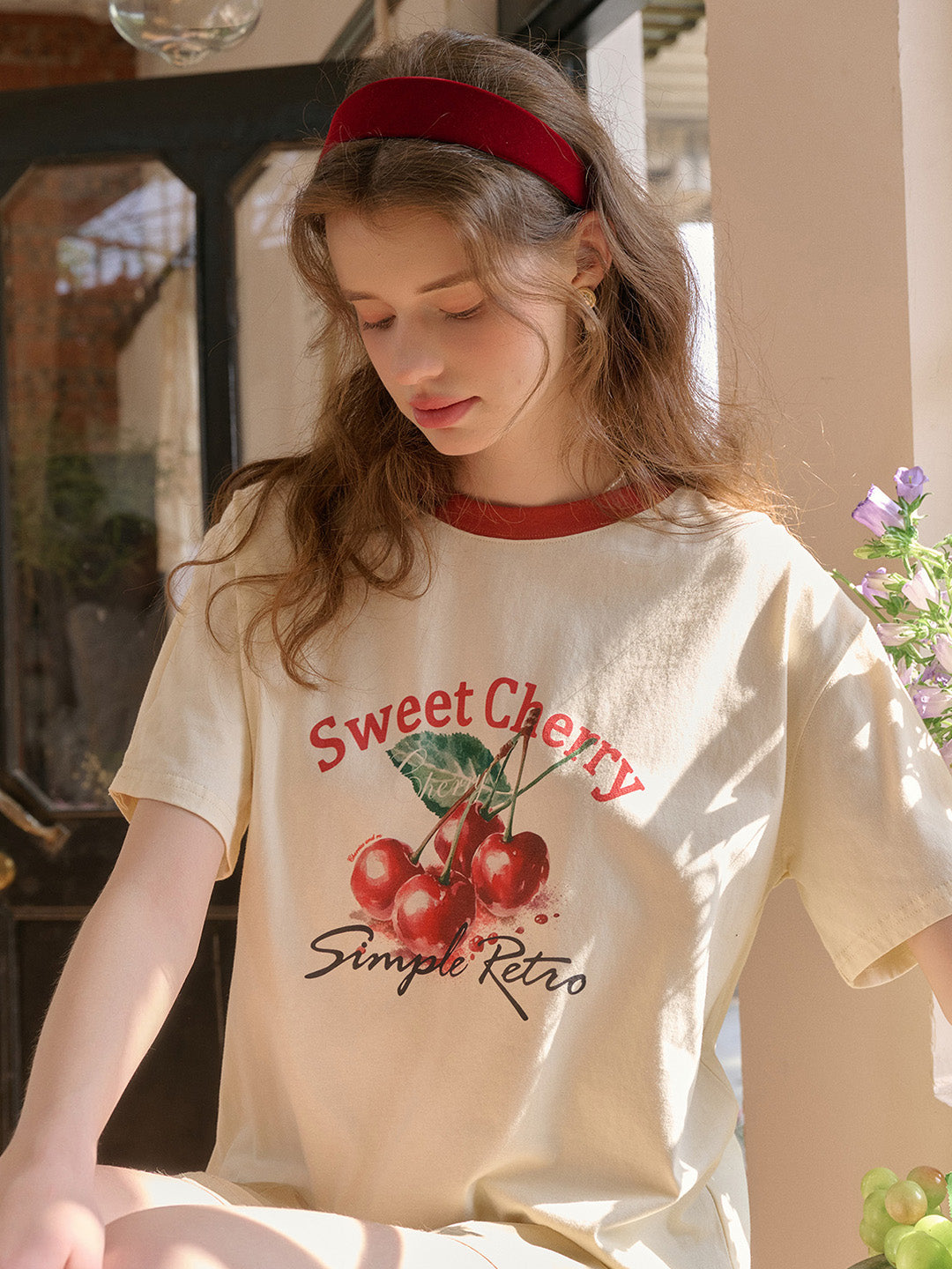 【Final Sale】Lucille Round Neck 100% Cotton T-shirt