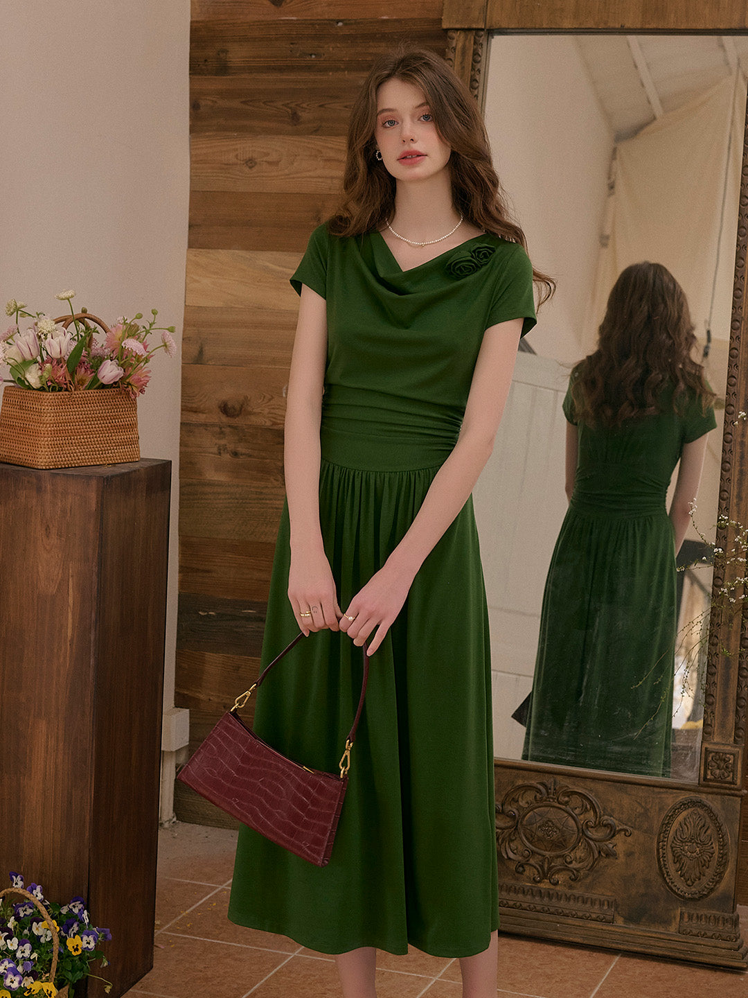 Gianna 3D Rose Dress