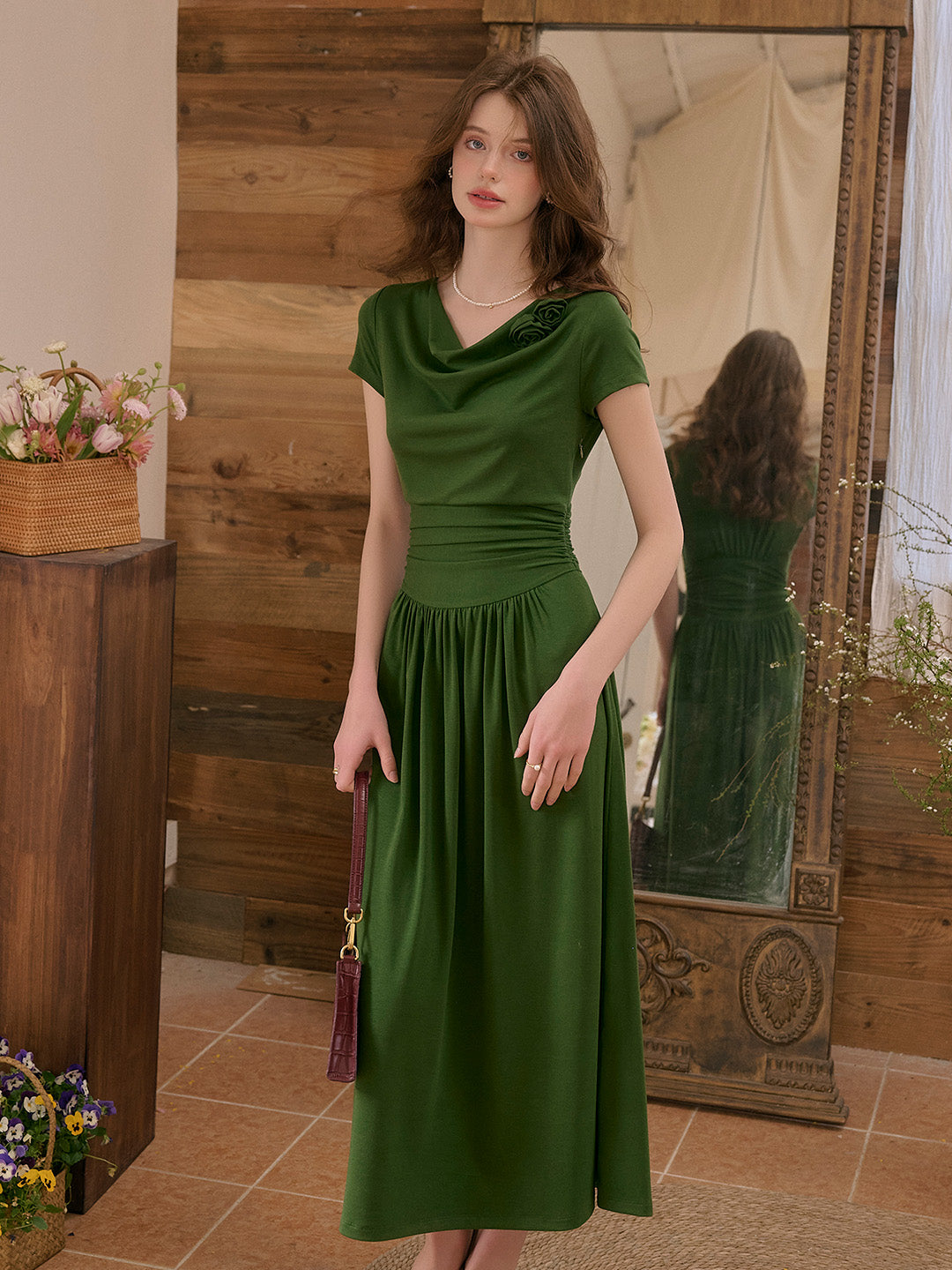 Gianna 3D Rose Dress