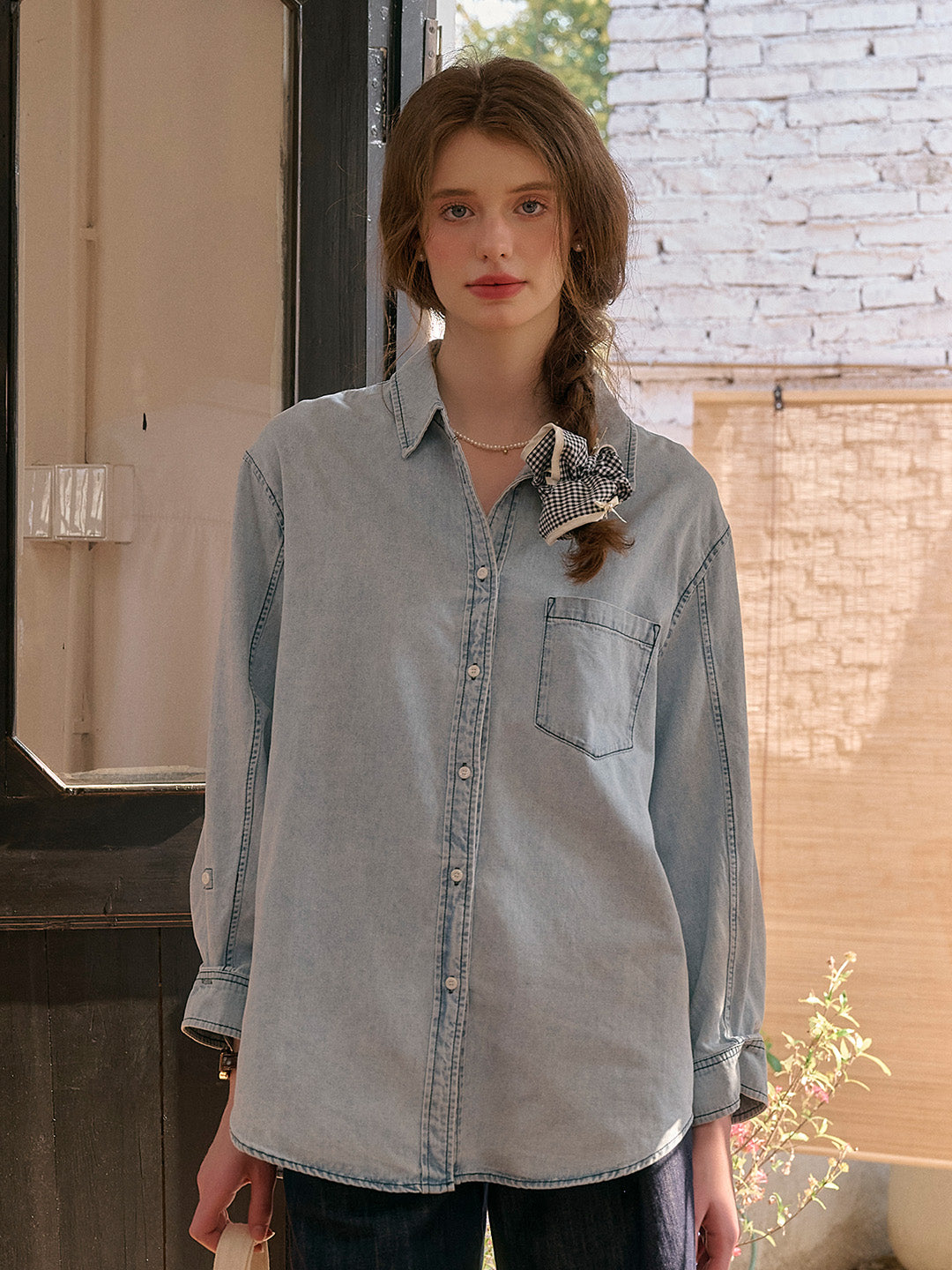 Melody Lapel Denim Shirt
