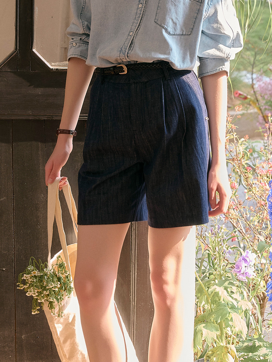 Keira Denim Cotton Shorts