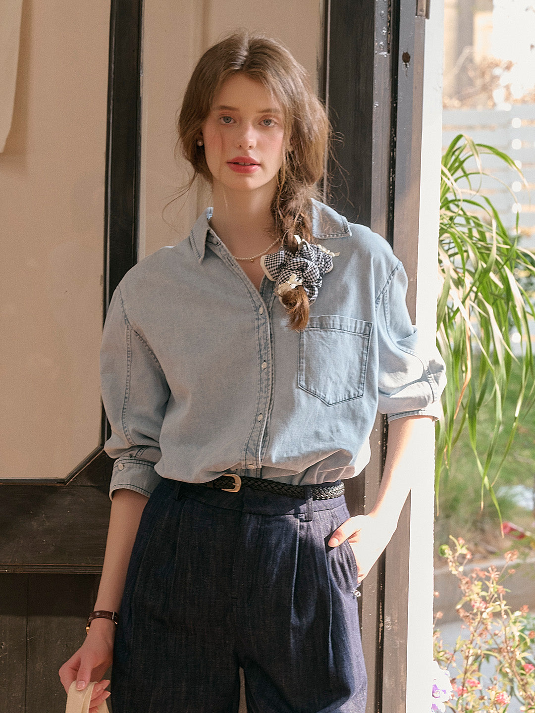 Melody Lapel Denim Shirt