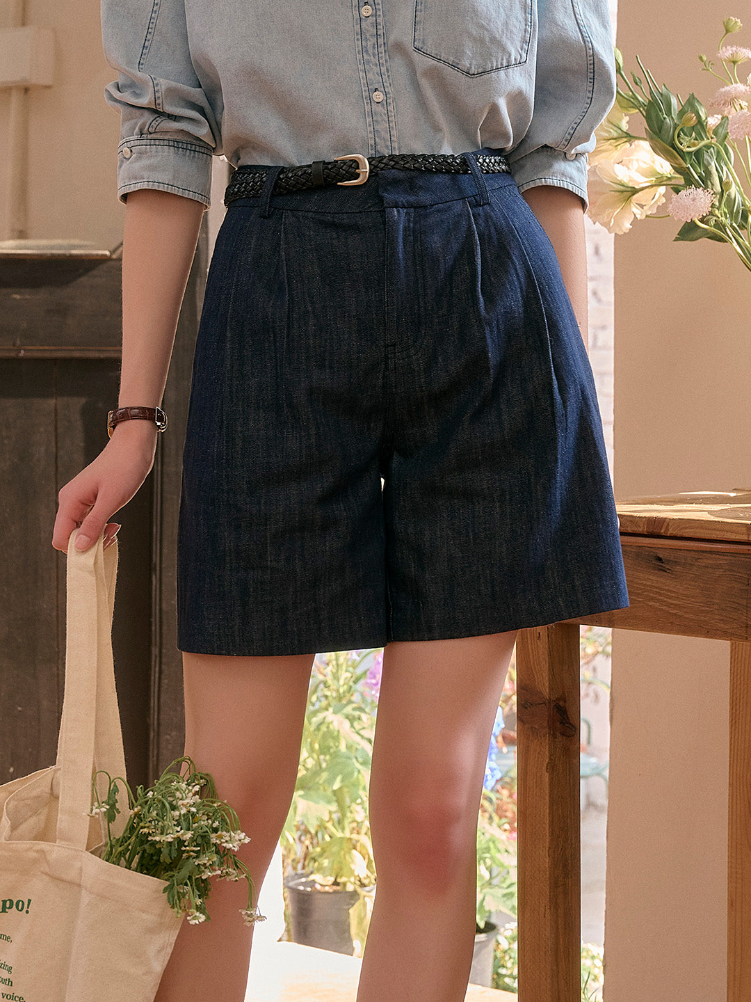 Keira Denim Cotton Shorts