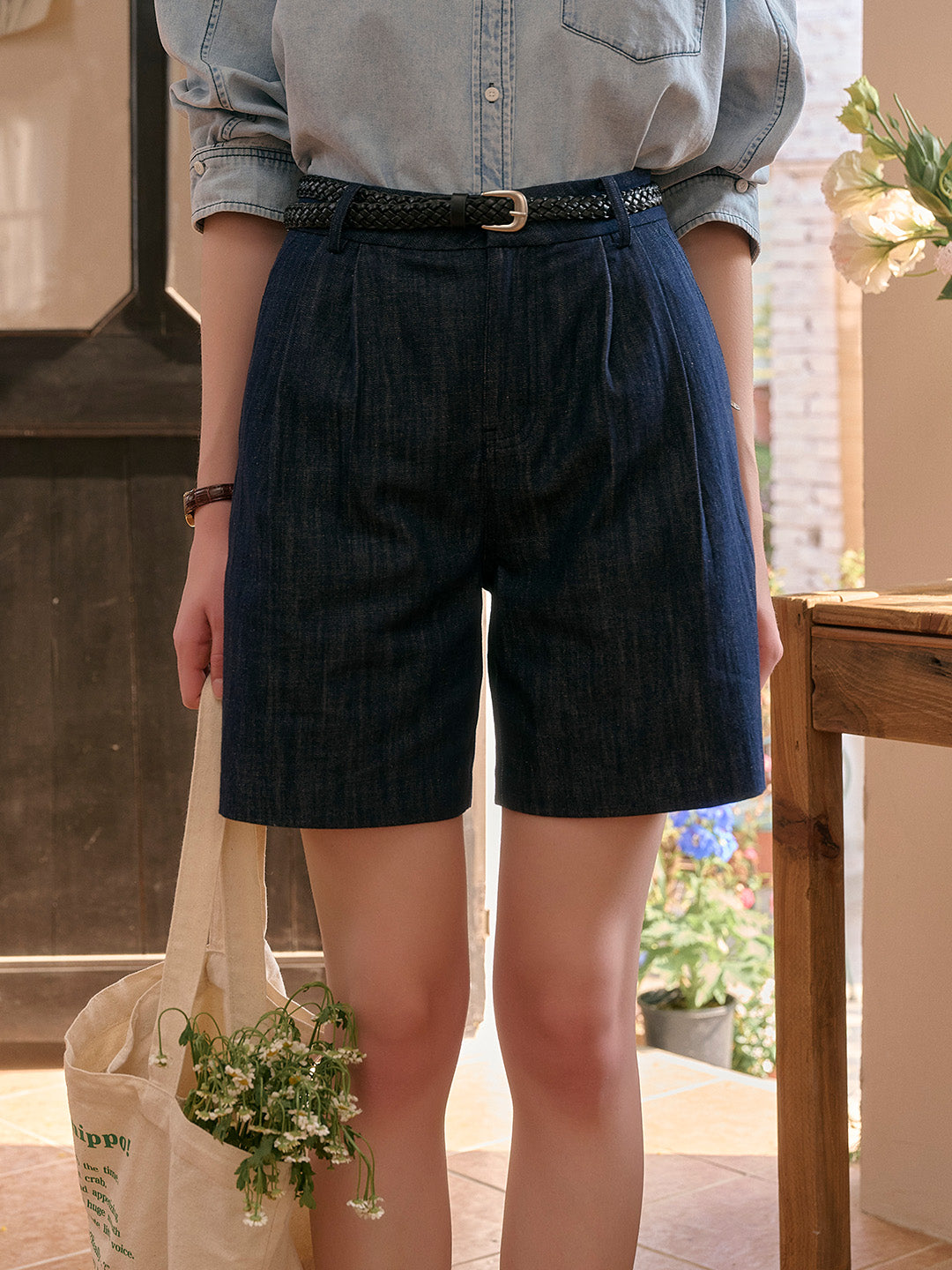 Keira Denim Cotton Shorts
