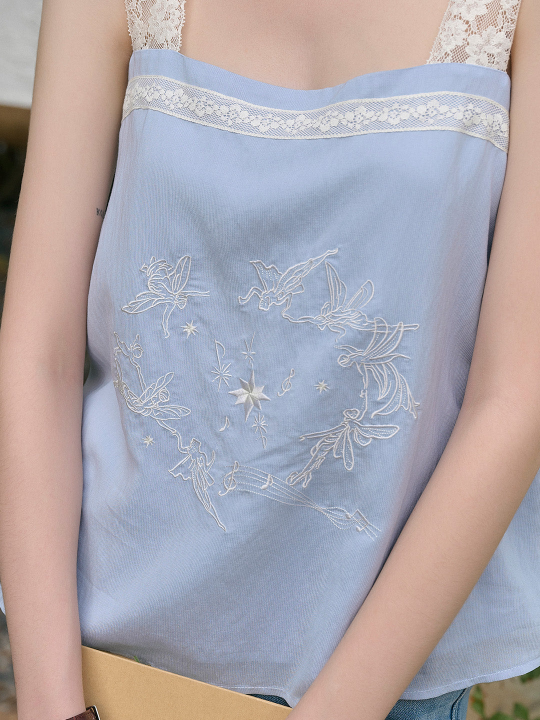 Clara Square Neck Lace Tank Top