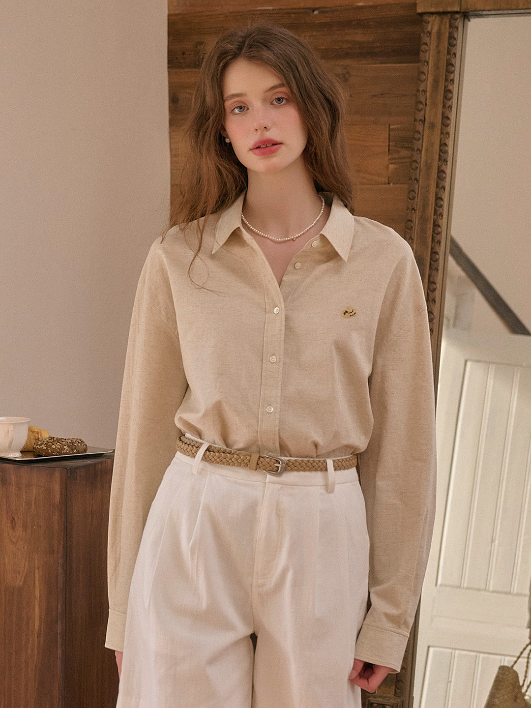 Layla Lapel Embroidery Shirt