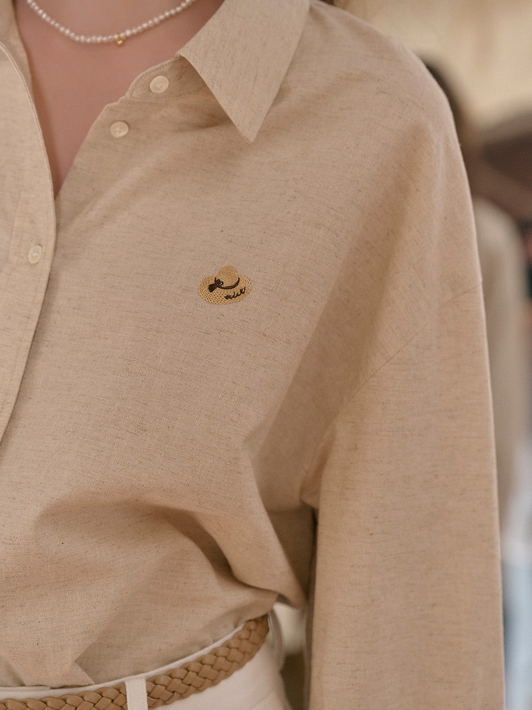 Layla Lapel Embroidery Shirt
