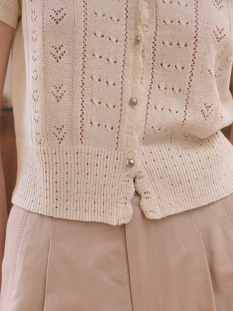 Black Knitted V-Neck Cardigan