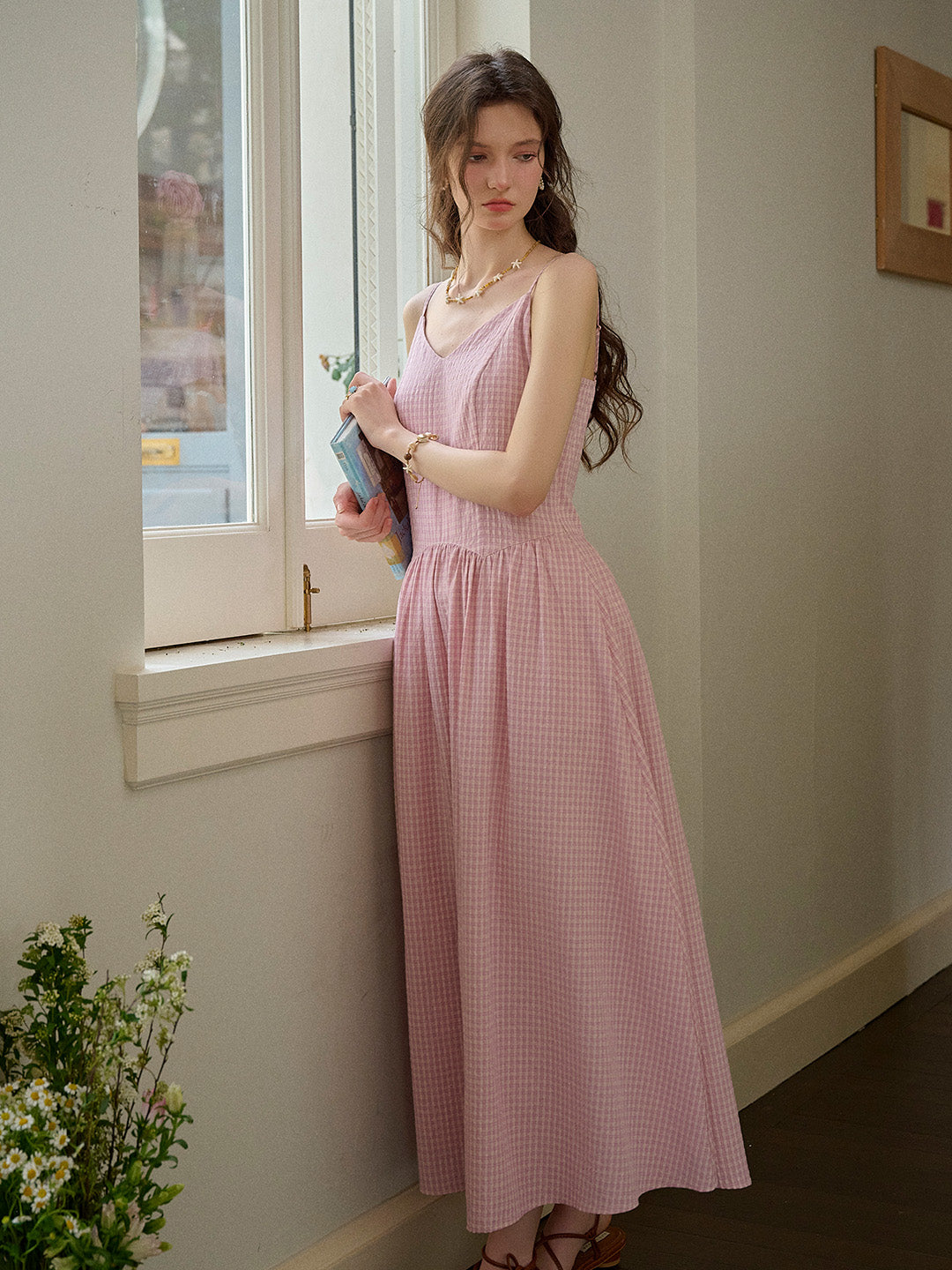 Savannah Suspender Plaid Dress