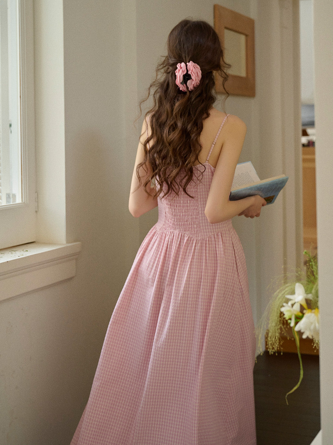 Savannah Suspender Plaid Dress
