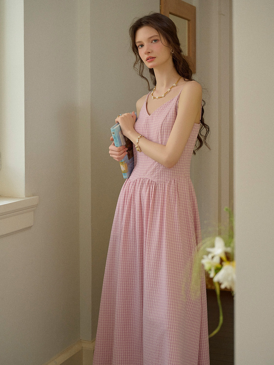 Savannah Suspender Plaid Dress