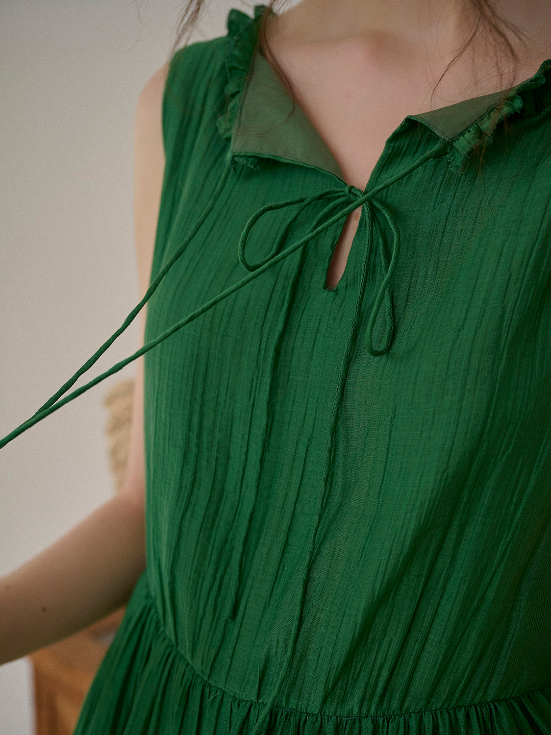 Paris Ruffle V-Neck Sleeveless Dress
