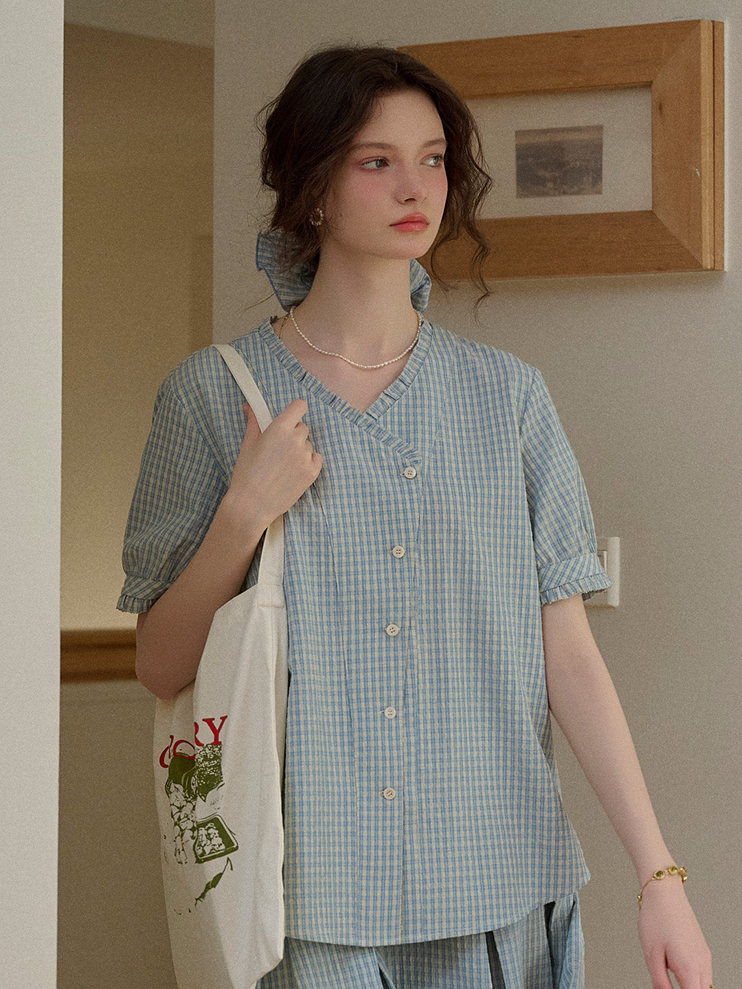 Aurelia V-Neck Puff Sleeve Blouse
