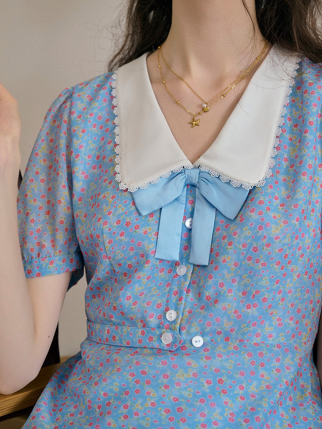 【Final Sale】Leslie V-Neck Dot Dress