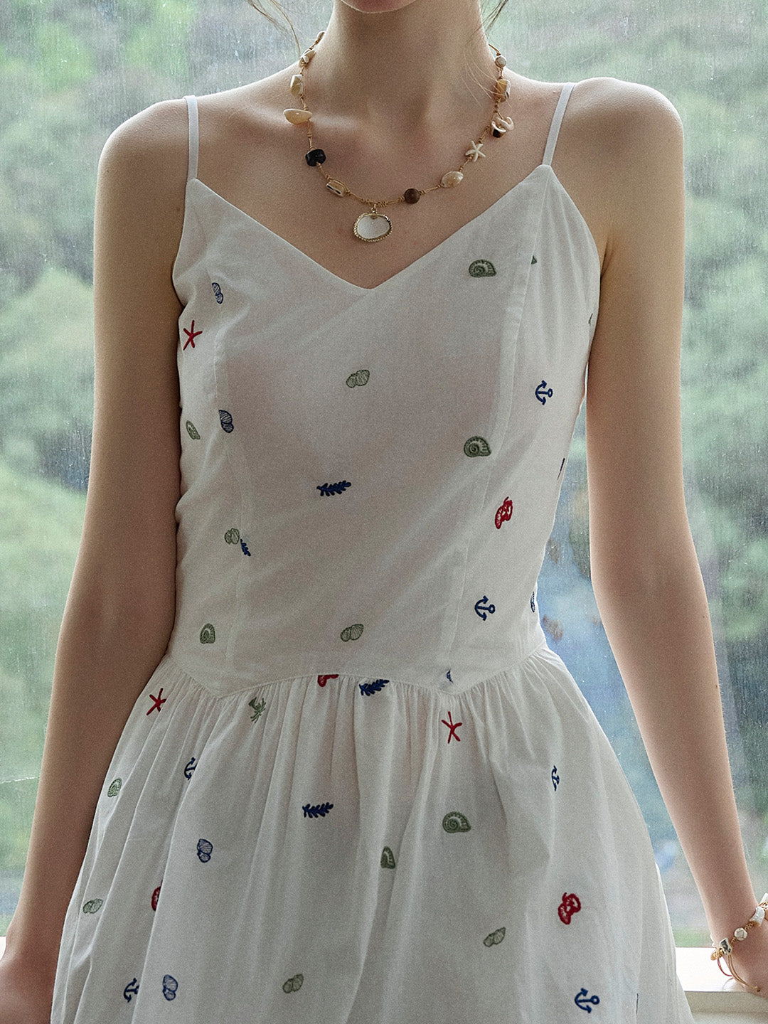 Zelda Suspender Embroidery 100% Cotton Dress