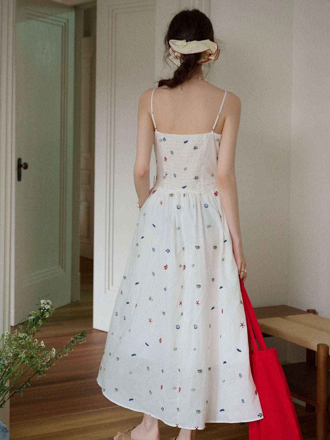 Zelda Suspender Embroidery 100% Cotton Dress