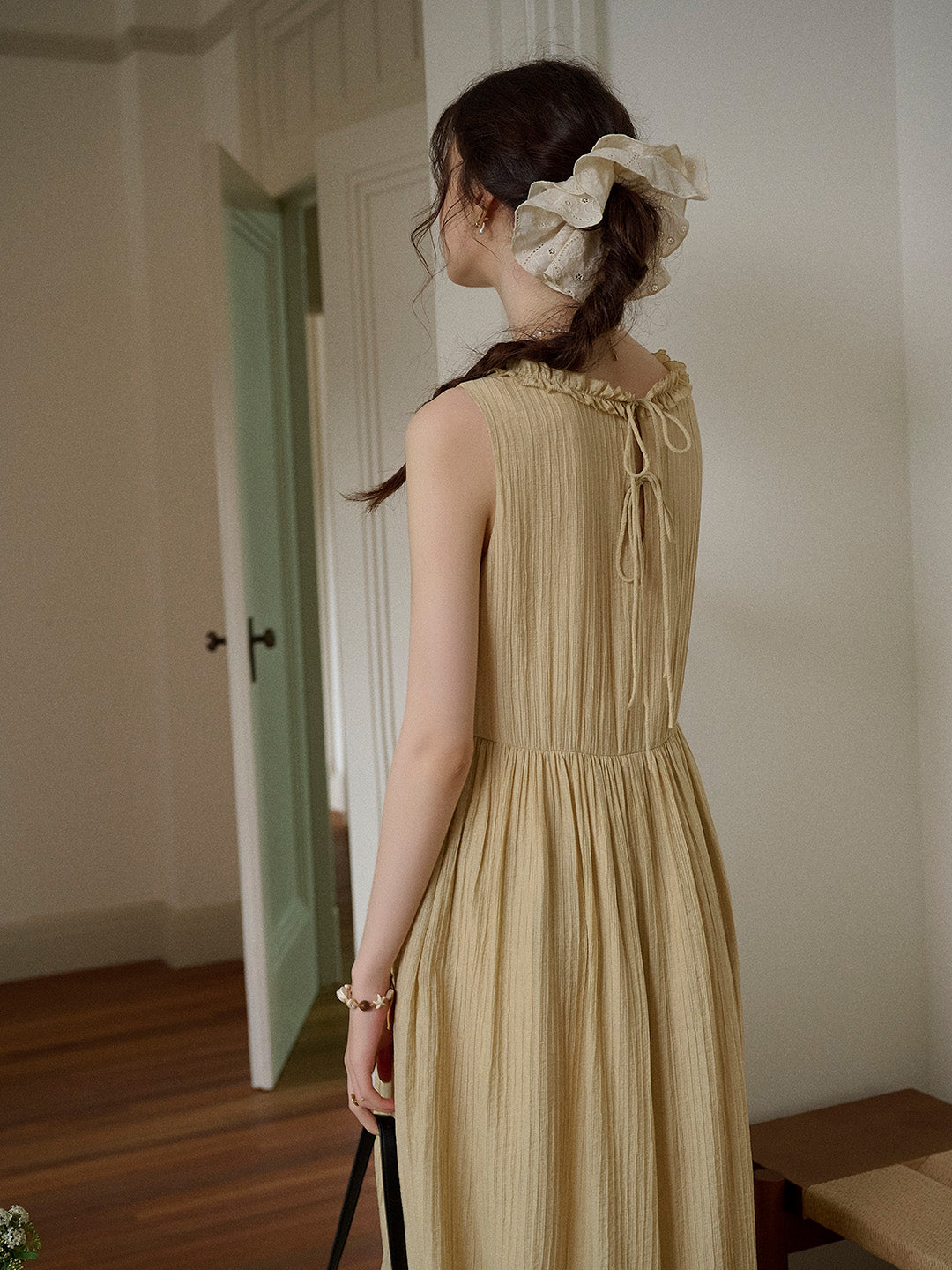 Jolene Ruffle Round Neck Sleeveless Dress