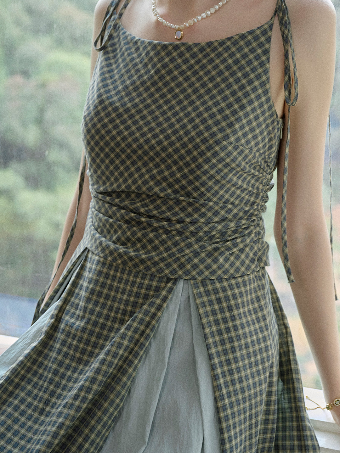 Faith Suspender Plaid 100% Cotton Dress