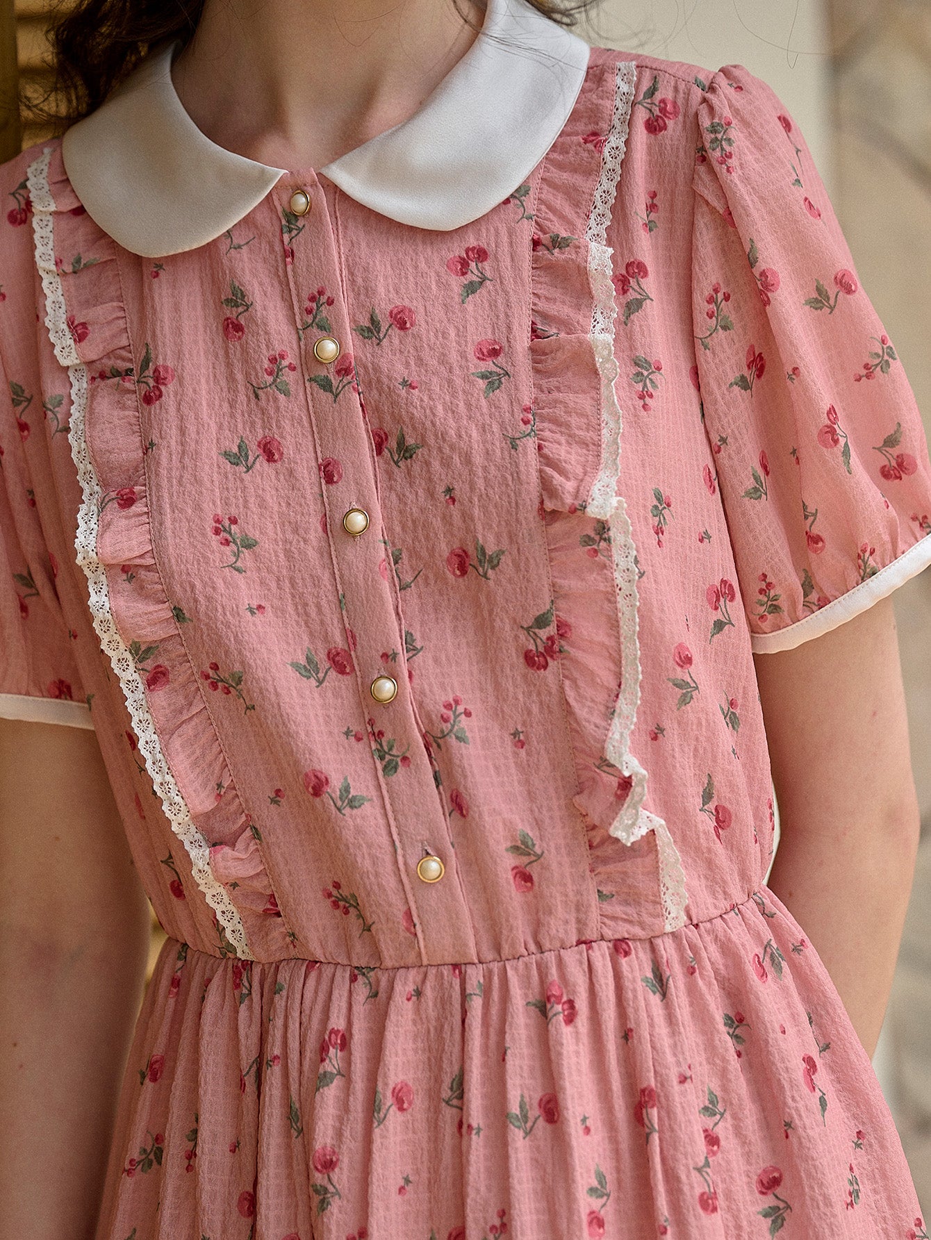 【Final Sale】Amanda Peter Pan Collar Floral Dress