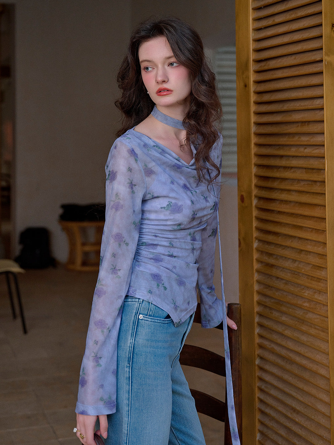 Bexley Cowl Neck Floral Blouse