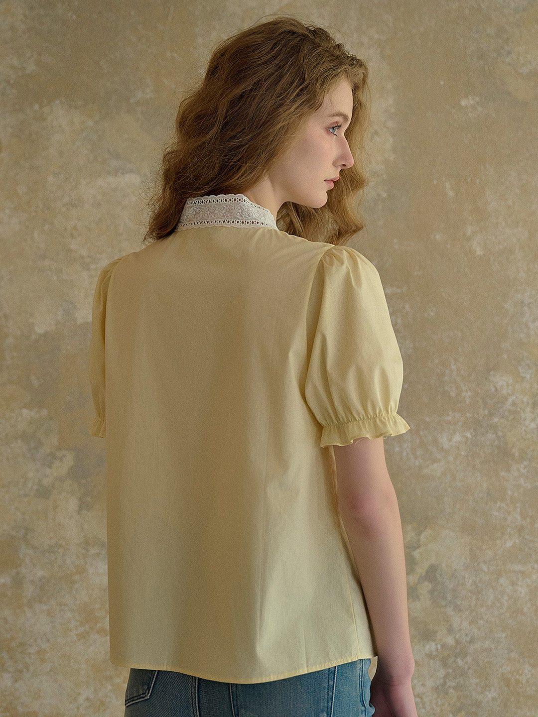 【Final Sale】Calliope V-Neck Bow 100% Cotton Blouse