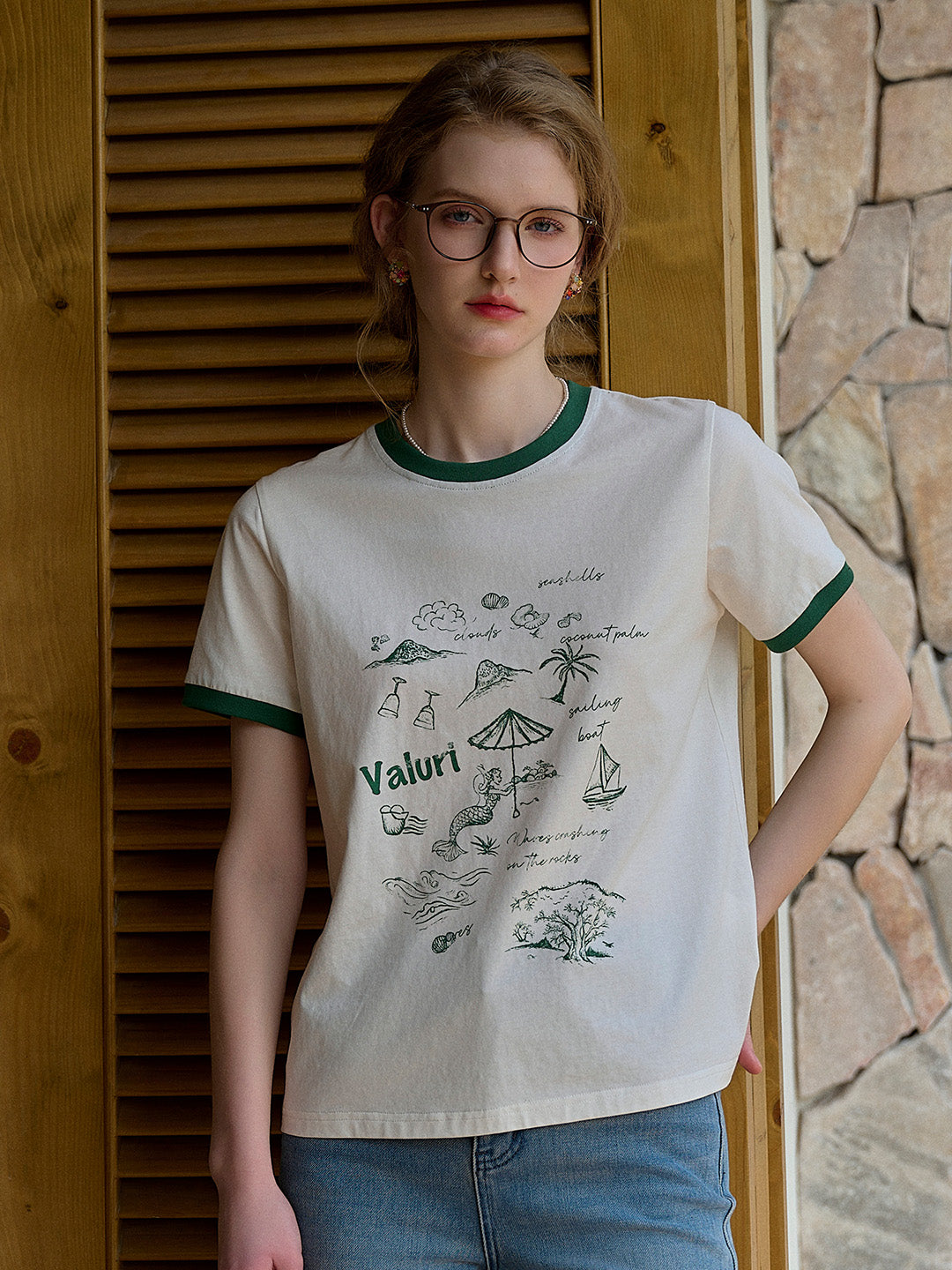 Samantha Round Neck Pattern T-shirt