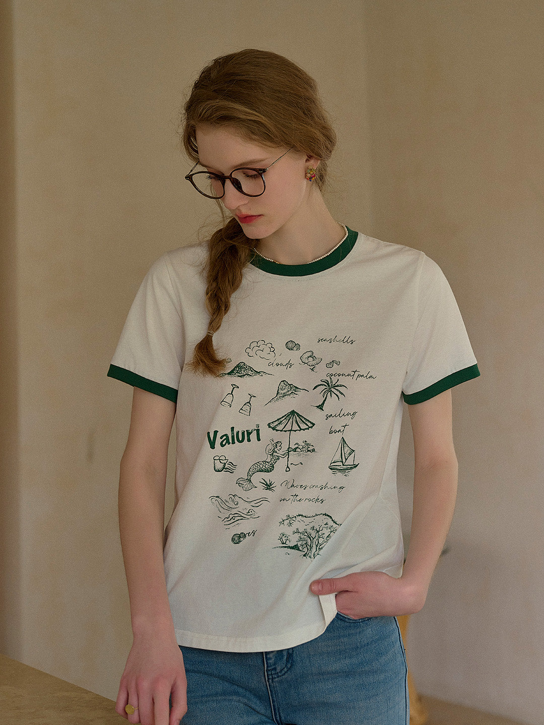 Samantha Round Neck Pattern T-shirt