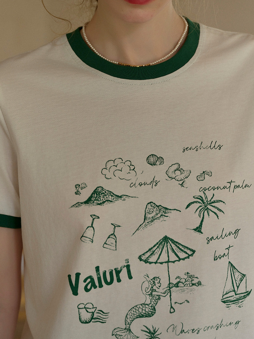 Samantha Round Neck Pattern T-shirt