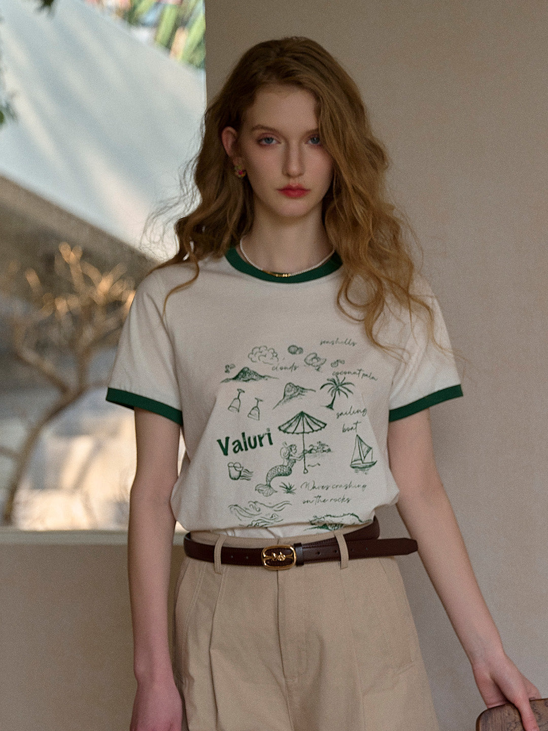Samantha Round Neck Pattern T-shirt