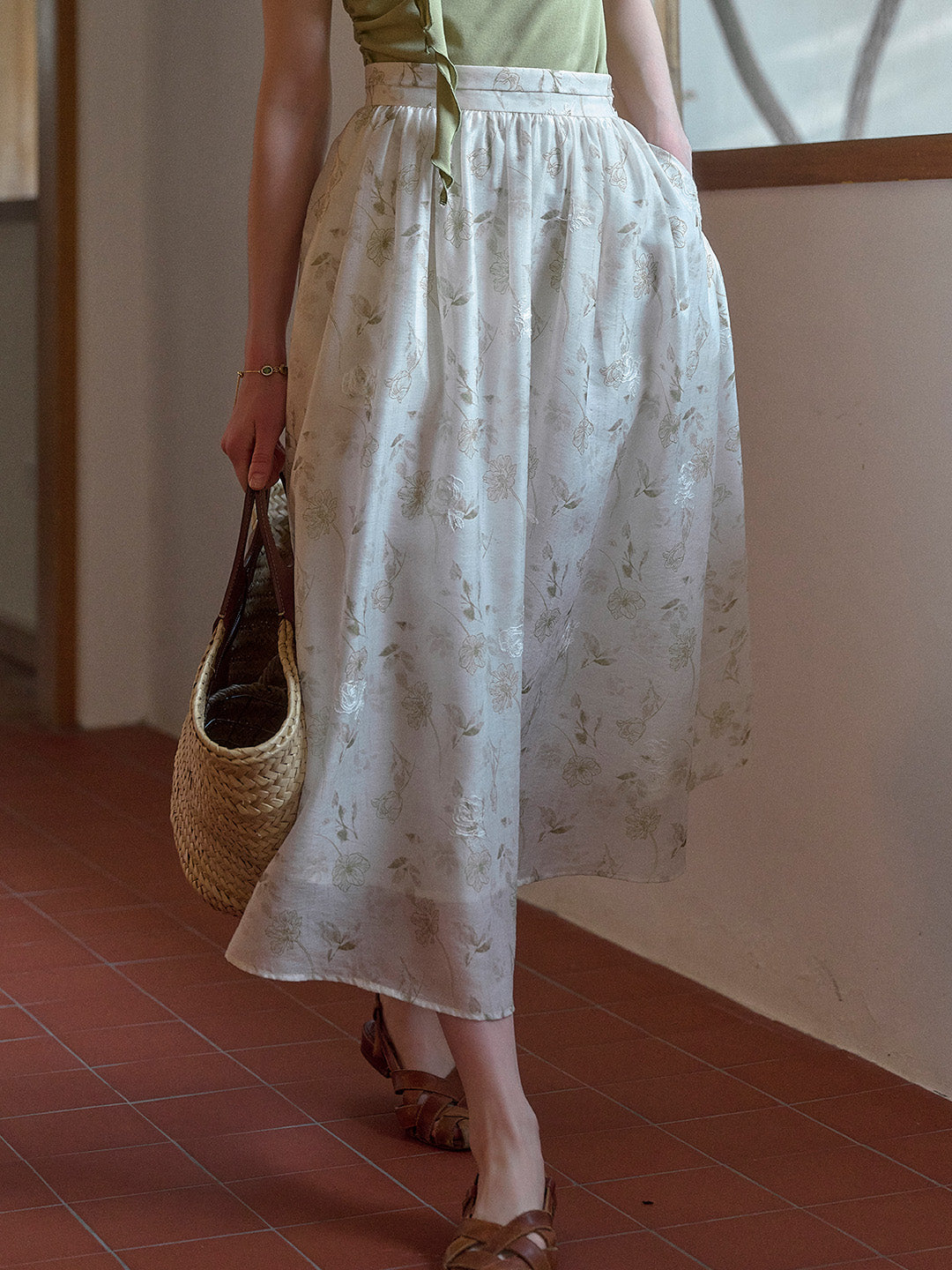 Kendall Embroidery Floral Skirt