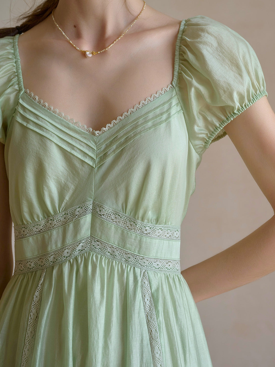 Hannah Sweetheart Neck Lyocell Dress