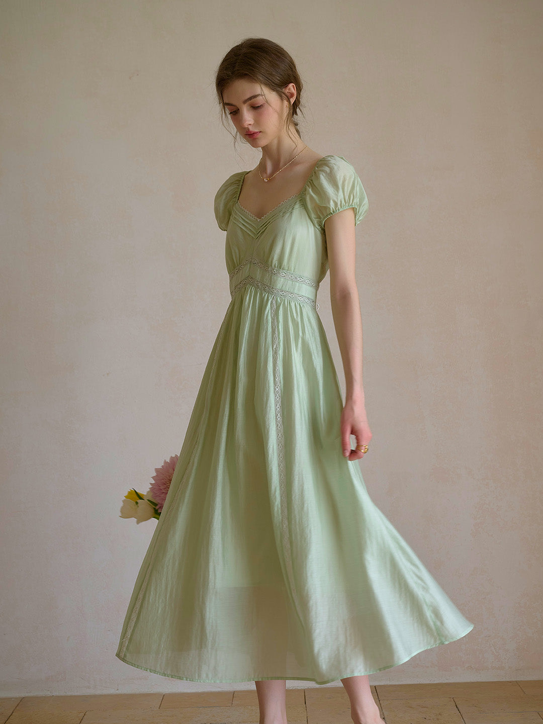 Hannah Sweetheart Neck Lyocell Dress