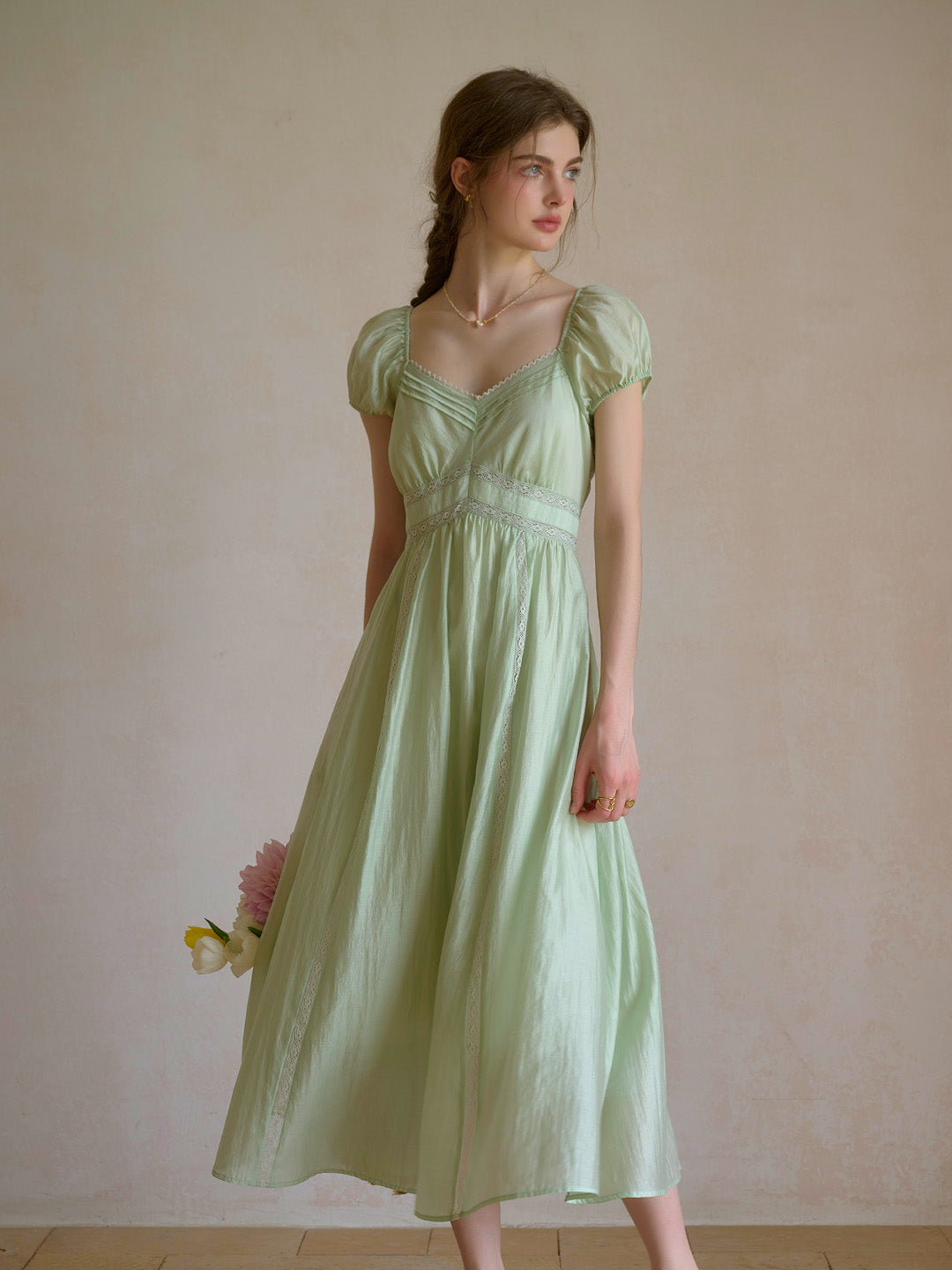Hannah Sweetheart Neck Lyocell Dress