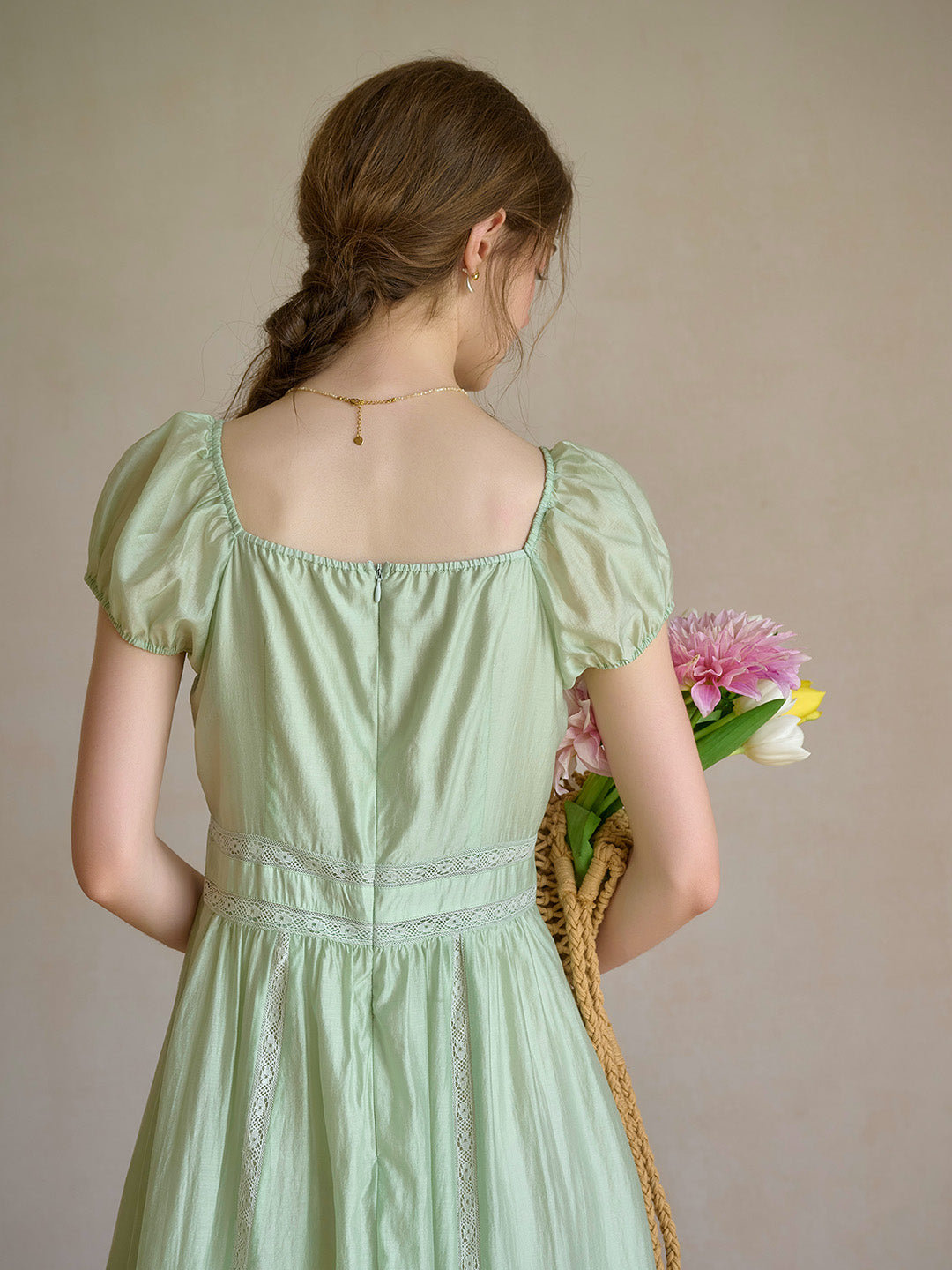 Hannah Sweetheart Neck Lyocell Dress