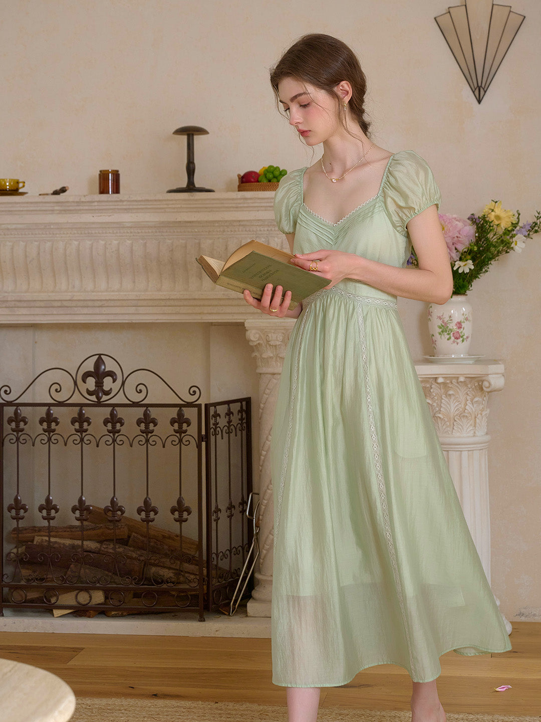 Hannah Sweetheart Neck Lyocell Dress