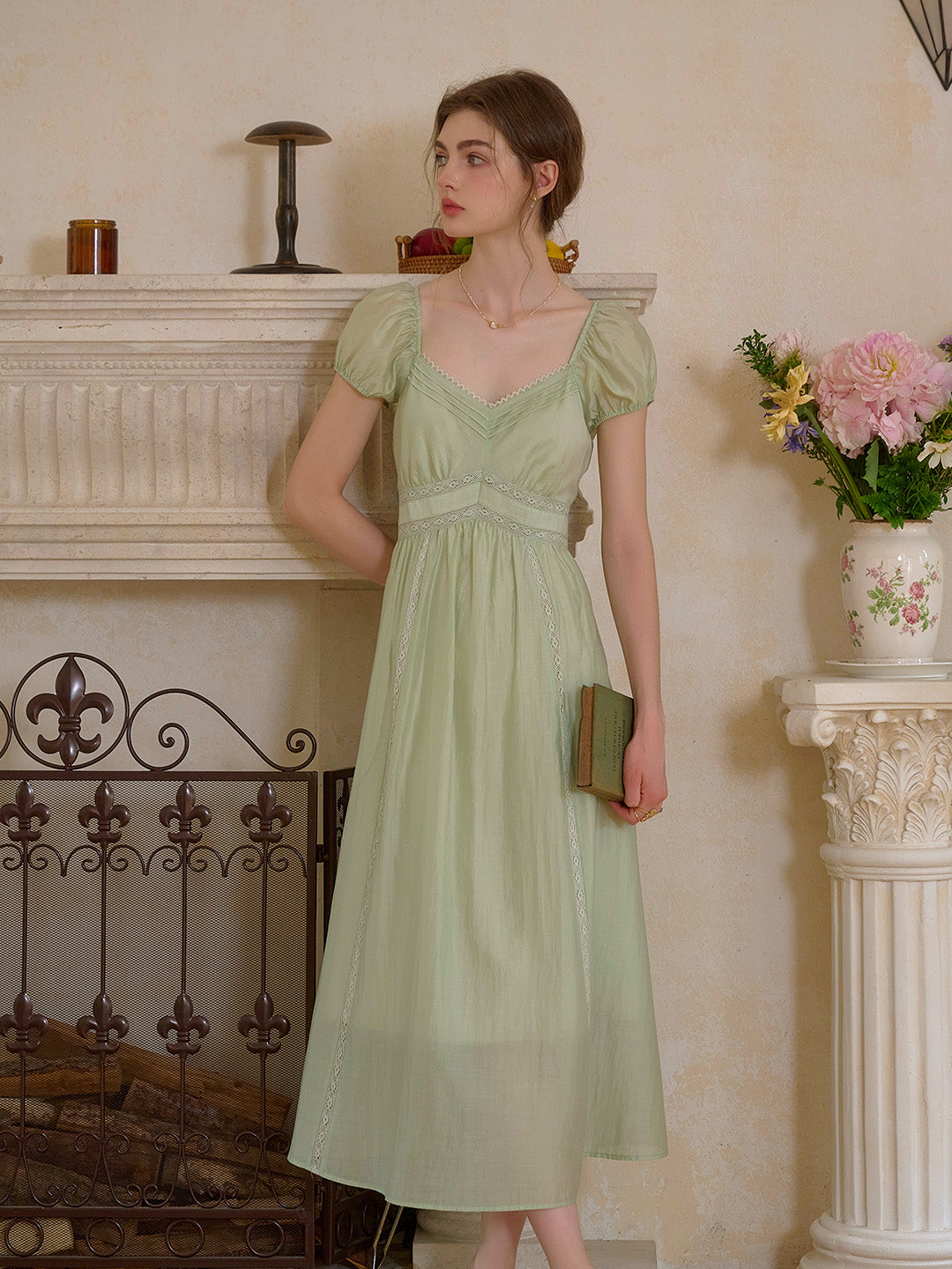 Hannah Sweetheart Neck Lyocell Dress
