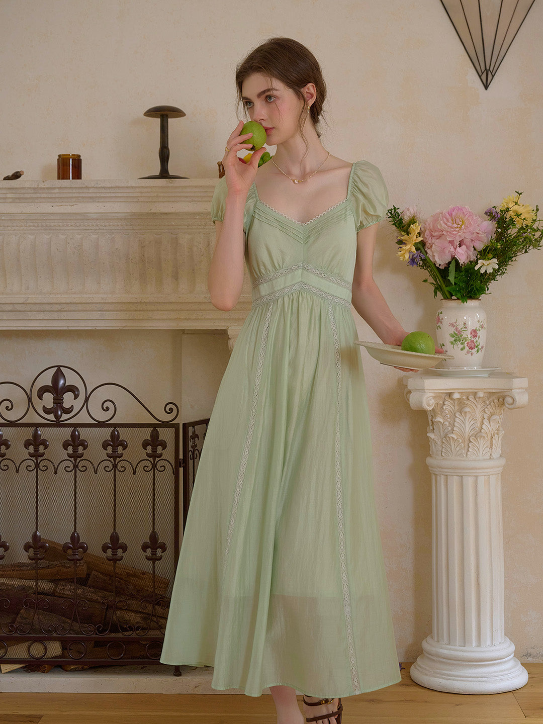 Hannah Sweetheart Neck Lyocell Dress